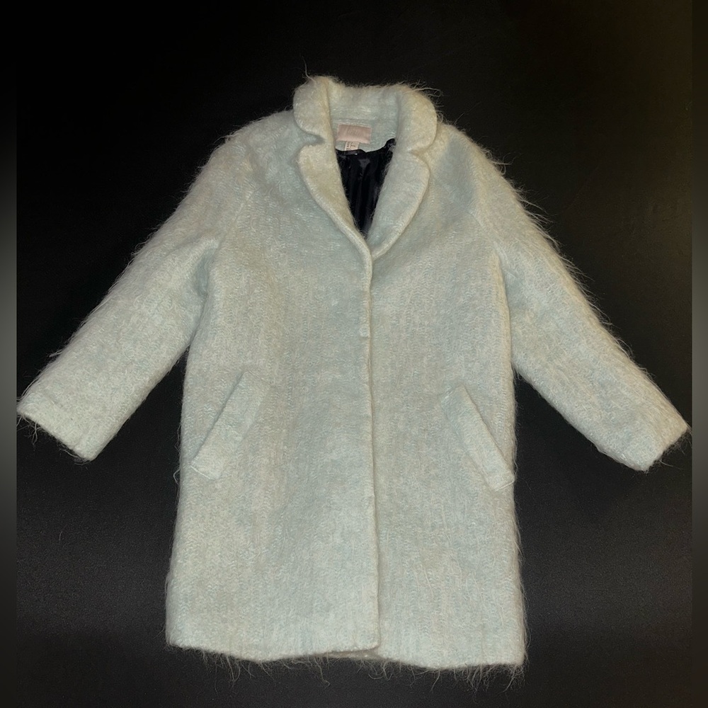 Women's fluffy mint Coat